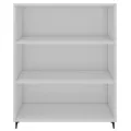 Buffet Blanc brillant 69,5x32,5x90 cm Bois d'ingénierie