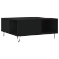 Table basse noir 80x80x36,5 cm bois d'ingénierie