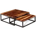 Ensemble de table basse gigogne 2 pcs Bois massif de Sesham