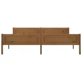 Cadre de lit Bois de pin massif Marron miel 200x200 cm