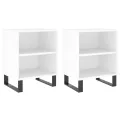 Tables de chevet 2 pcs blanc 40x30x50 cm bois d'ingénierie