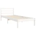 Cadre de lit avec tête de lit blanc 90x200 cm bois massif