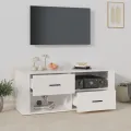 Meuble TV Blanc 100x35x40 cm Bois d'ingénierie