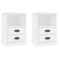 Tables de chevet 2 pcs blanc 43x36x60 cm