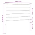 Tête de lit métal noir 100 cm