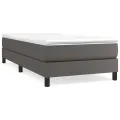cadre de lit avec matelas Gris 90x190 cm Similicuir
