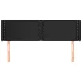 Tête de lit avec oreilles Noir 147x16x78/88 cm Similicuir