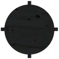 Table basse Noir Ø 62,5x45 cm Bois massif de pin