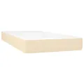 cadre de lit avec matelas LED Crème 100x200 cm Tissu