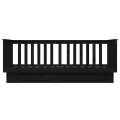 Lit de jour Noir 75x190 cm Bois de pin massif