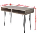 Bureau avec 2 compartiments Gris
