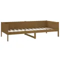 Lit de jour Marron miel Bois de pin massif 90x190 cm