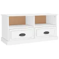 Meuble TV blanc 93x35,5x45 cm bois d'ingénierie