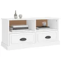 Meuble TV blanc 93x35,5x45 cm bois d'ingénierie