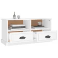 Meuble TV blanc 93x35,5x45 cm bois d'ingénierie