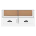 Meuble TV blanc 93x35,5x45 cm bois d'ingénierie