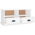 Meuble TV blanc 93x35,5x45 cm bois d'ingénierie