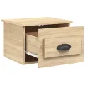 Tables de chevet murales 2 pcs chêne sonoma 41,5x36x28 cm