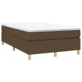 cadre de lit Marron foncé 120x200 cm Tissu