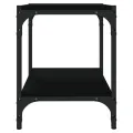 Meuble TV Noir 40x33x41 cm Bois d'ingénierie et acier