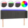 Tête de lit à LED Gris foncé 147x16x78/88 cm Velours
