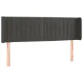 Tête de lit à LED Gris foncé 147x16x78/88 cm Velours