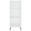 Buffet blanc brillant 34,5x32,5x90 cm bois d'ingénierie