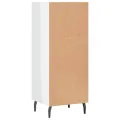Buffet blanc brillant 34,5x32,5x90 cm bois d'ingénierie