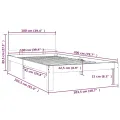 Cadre de lit Bois de pin massif 100x200 cm