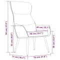 Chaise de relaxation Gris clair Tissu