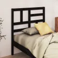 Tête de lit Noir 106x4x104 cm Bois massif de pin