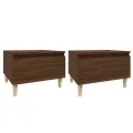 Tables d'appoint 2 pcs Chêne marron 50x46x35 cm Bois ingénierie
