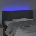 Tête de lit à LED Gris foncé 103x16x78/88 cm Tissu