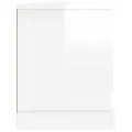 Meuble TV blanc brillant 100x35,5x45 cm bois d'ingénierie