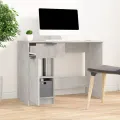 Bureau Gris béton 100x50x75 cm Bois d'ingénierie
