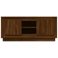 Meuble TV chêne marron 102x35x45 cm bois d'ingénierie