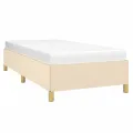 Cadre de lit Crème 80x200 cm Tissu