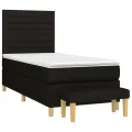 cadre de lit avec matelas Noir 100x200 cm Tissu
