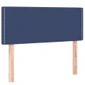 cadre de lit avec matelas LED Bleu 100x200 cm Tissu
