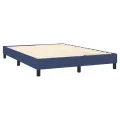 cadre de lit avec matelas Bleu 140x200 cm Tissu