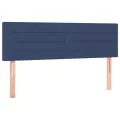 cadre de lit avec matelas Bleu 140x200 cm Tissu
