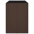Table de bar et dessus en verre marron 145x80x110 cm poly rotin