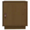 Table de chevet Marron miel 40x34x45 cm Bois de pin solide