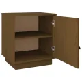 Table de chevet Marron miel 40x34x45 cm Bois de pin solide