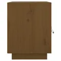 Table de chevet Marron miel 40x34x45 cm Bois de pin solide
