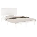 Cadre de lit Blanc Bois massif 135x190 cm Double