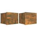 Tables de chevet 2 pcs Chêne fumé 40x30x30 cm Bois d'ingénierie