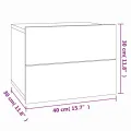 Tables de chevet 2 pcs Chêne fumé 40x30x30 cm Bois d'ingénierie