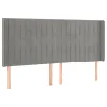 cadre de lit matelas et LED Gris clair 200x200 cm