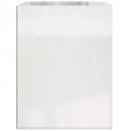 Table de chevet murale Blanc brillant 50x36x47 cm